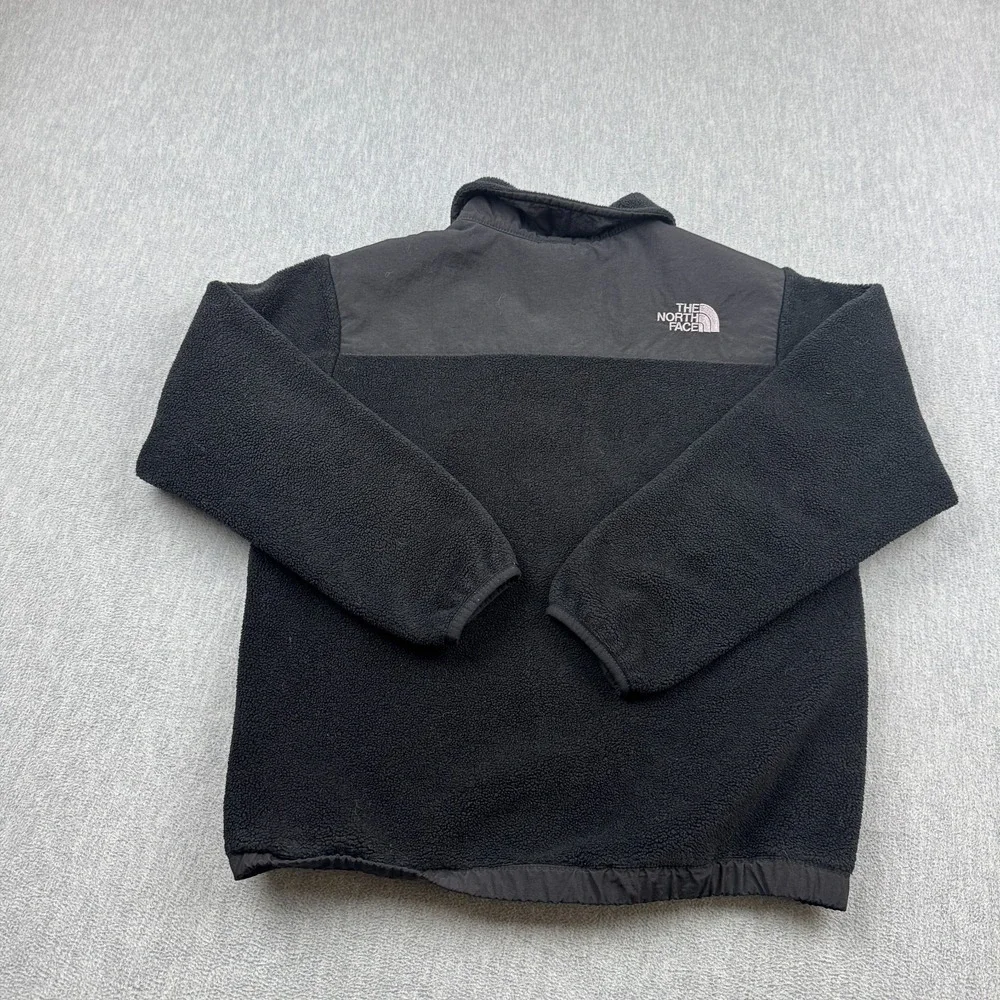 The North Face Jacket Boys Medium‎ Black Denali Fleece Polartec Full Zip Hiking